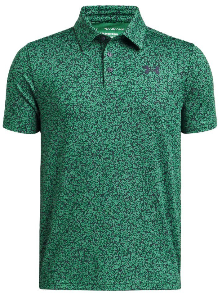 Under Armour Playoff Printed junior polotröja, team kelly green