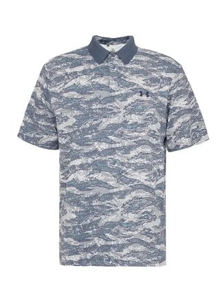 Under Armour Drive Chill Printed herr polo, downpour gray