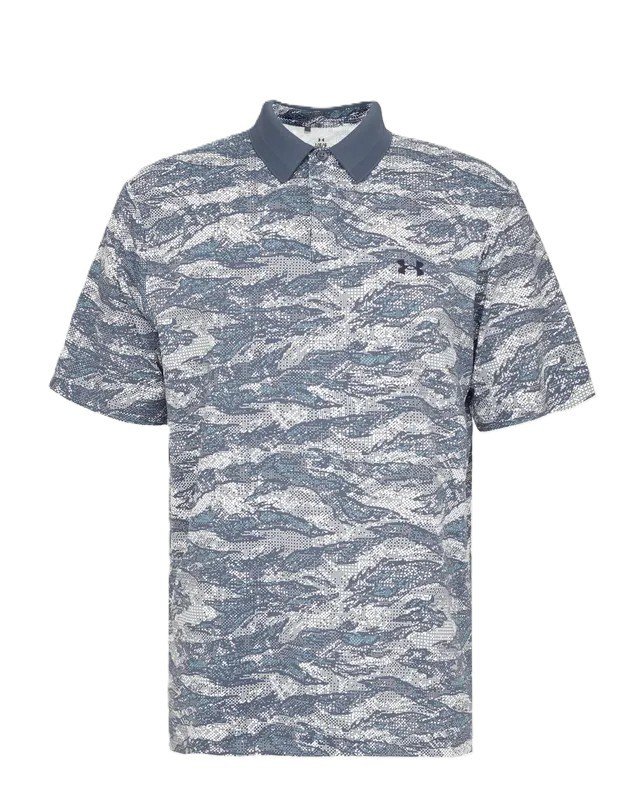 Under Armour Drive Chill Printed herr polo, downpour gray