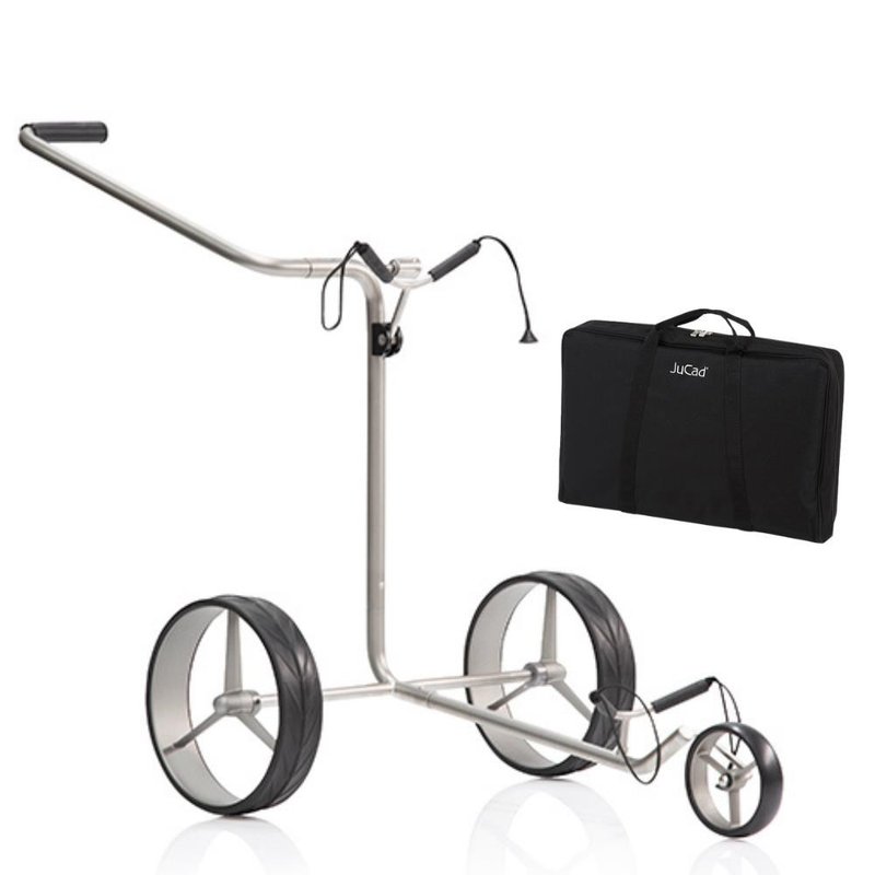 JuCad Titan manuell 3-hjulig trolley + bärbag JTT, titanium