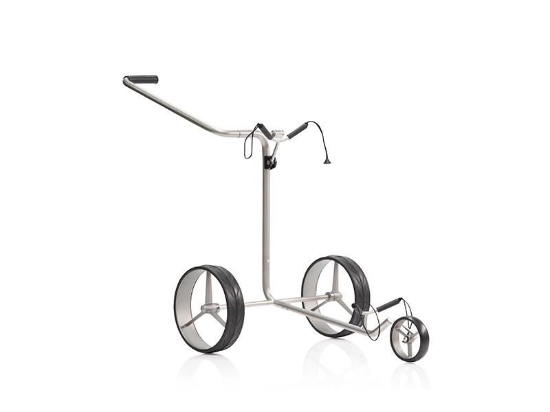 JuCad Titan manuell 3-hjulig trolley + bärbag JTT, titanium