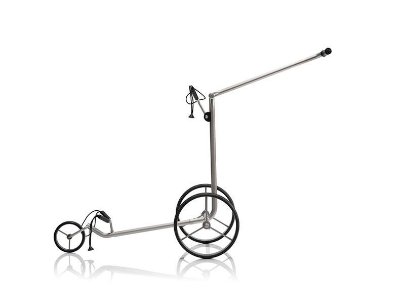 JuCad Titan manuell 3-hjulig trolley + bärbag JTT, titanium
