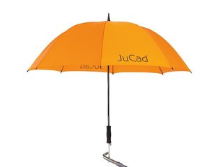 JuCad teleskopiskt golfparaply 68" med pinne, orange