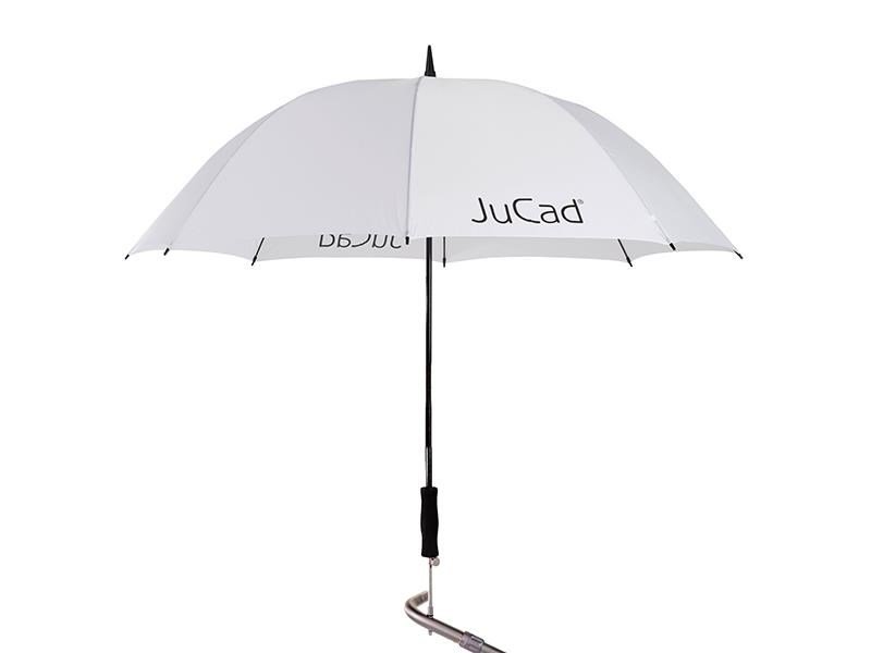JuCad teleskopiskt golfparaply 68" med pinne, vit
