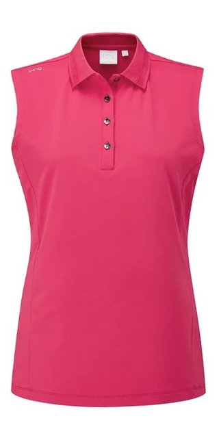 PING Solene sleeveless dam polo, rosebud