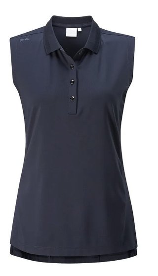 PING Solene Sleeveless dam polo, navy