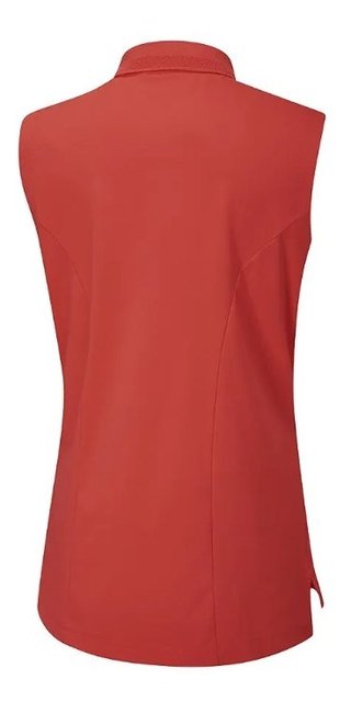 PING Solene sleeveless dam polo, rich red