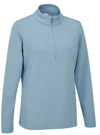 PING Lyla half zip ribbed dam fleece, himmelsblå marl