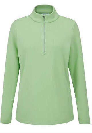 PING Lyla Half Zip Ribbed dam fleece, mint marl