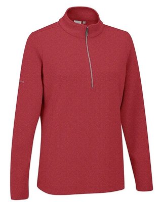 PING Lyla Half Zip Ribbed dam fleece, rich red marl