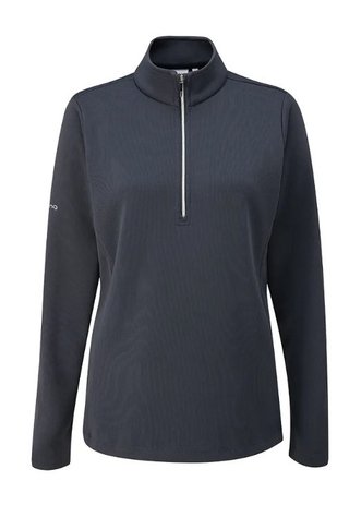 PING Lyla Half Zip Ribbed dam fleece, marinblå