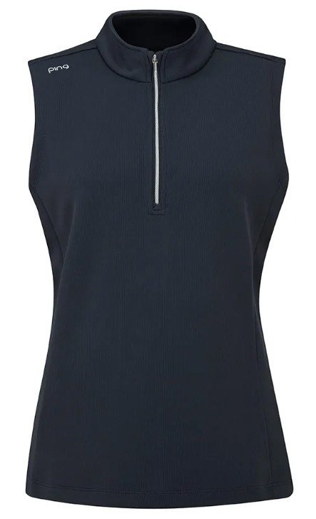 PING Lyla half zip damväst, marinblå