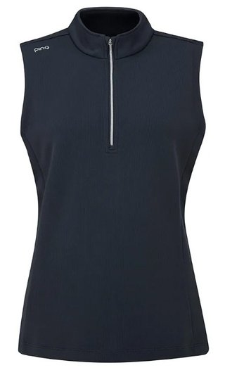 PING Lyla half zip damväst, marinblå