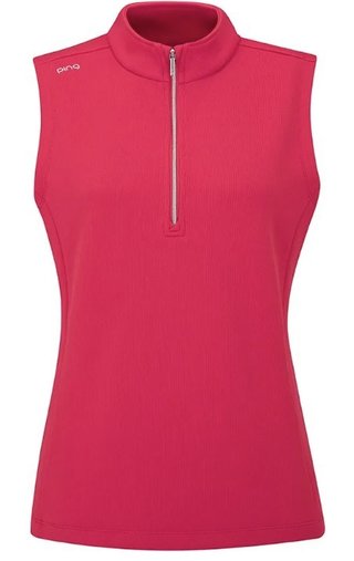 PING Lyla half zip damväst, rosebud