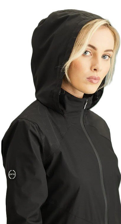 PING Milli Hooded vattentät damjacka, svart