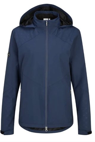 PING Milli Hooded vattentät damjacka med huva, oxfordblå
