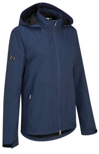 PING Milli Hooded vattentät damjacka med huva, oxfordblå
