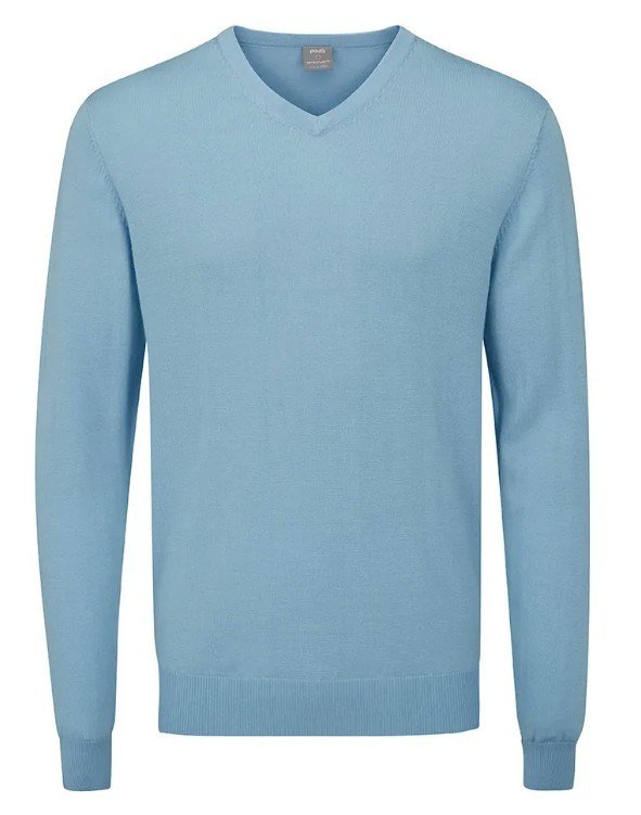 PING Sullivan V-Neck herr tröja, himmelsblå