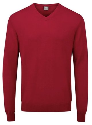 PING Sullivan herr V-ringad tröja, rich red