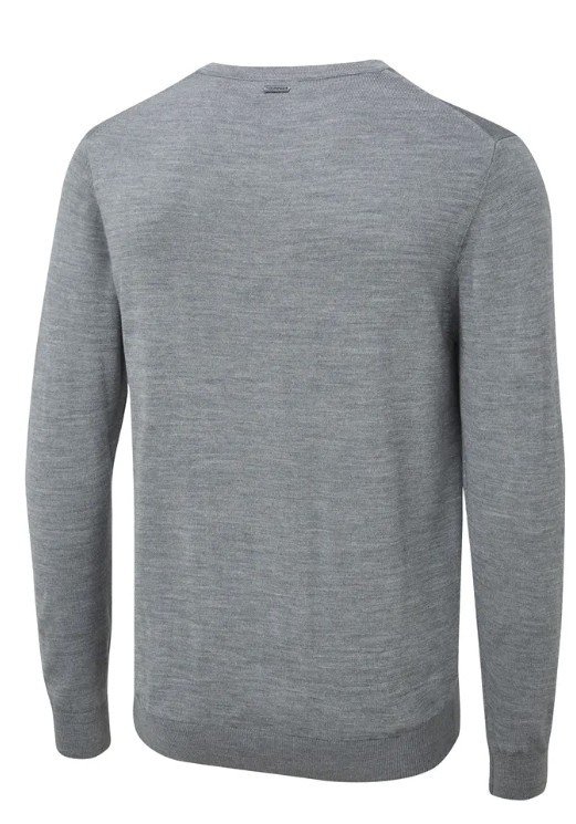 PING Sullivan herr V-ringad tröja, french grey marl