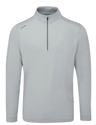 Ping Latham Half Zip herr midlayer, pearl grey