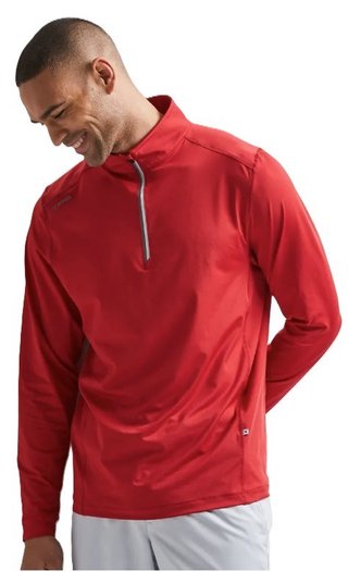 PING Latham Half Zip herr midlayer, rich red