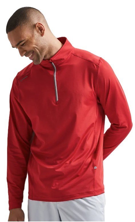 PING Latham Half Zip herr midlayer, rich red