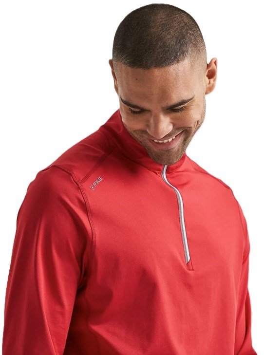 PING Latham Half Zip herr midlayer, rich red