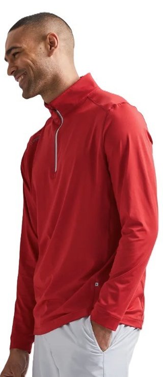 PING Latham Half Zip herr midlayer, rich red