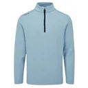 PING Ramsey half zip ribbed fleece herr pullover, sky blue marl