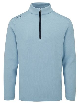 PING Ramsey half zip ribbed fleece herr pullover, sky blue marl