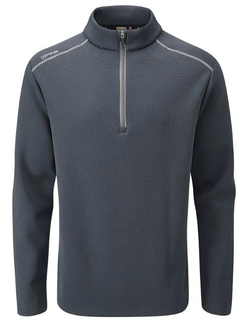PING Ramsey half zip ribbed fleece herr pullover, navy