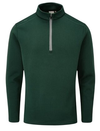 PING Ramsey half zip ribbed fleece herr pullover, pine