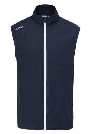 PING Ashbourne herr fleecväst, navy/stormcloud