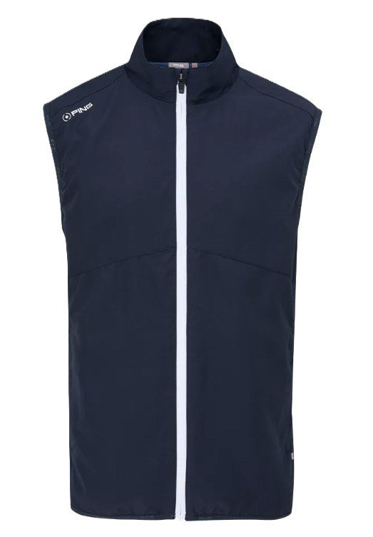 PING Ashbourne herr fleecväst, navy/stormcloud