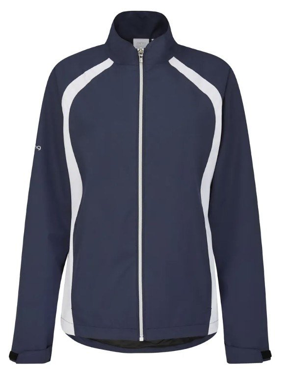 PING Freda dam vattentät jacka, oxford blue/vit
