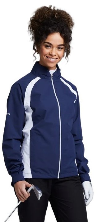 PING Freda dam vattentät jacka, oxford blue/vit