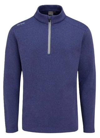 PING Ramsey half zip ribbed fleece herr pullover, twilight marl