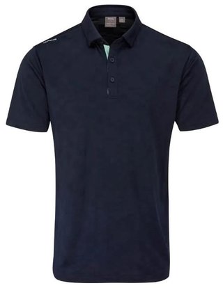 PING Kenan Textured herr polo, navy