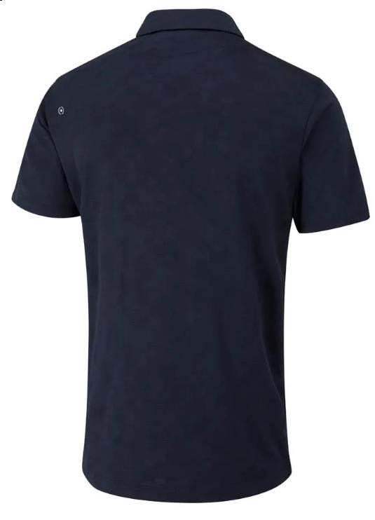 PING Kenan Textured herr polo, navy