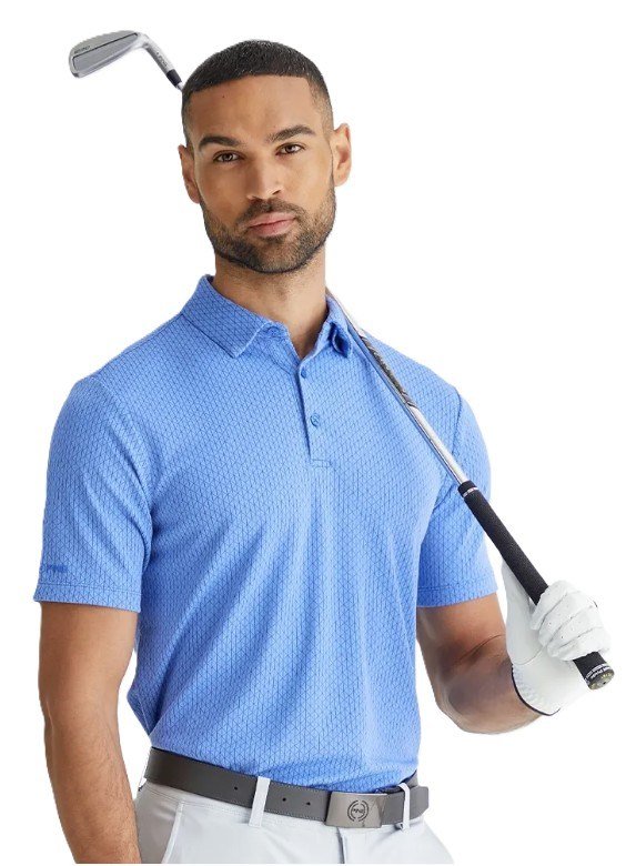 PING Hershel herr polo, cornflower blue multi