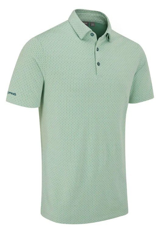 PING Hershel herr polo, misty green multi