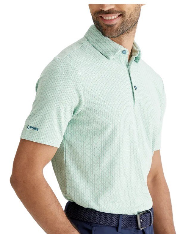 PING Hershel herr polo, misty green multi
