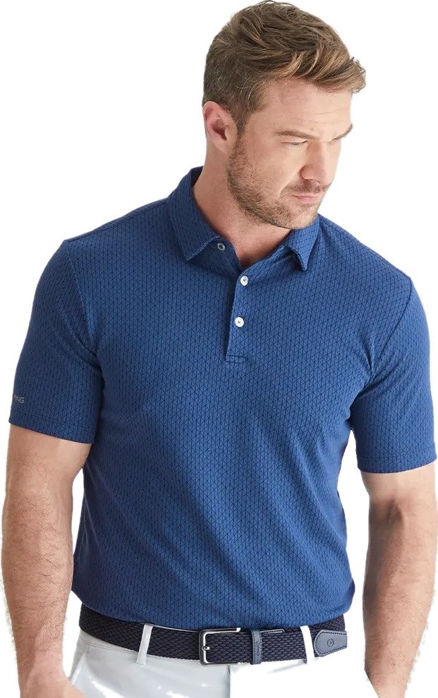 PING Hershel herr polo, oxford blue multi