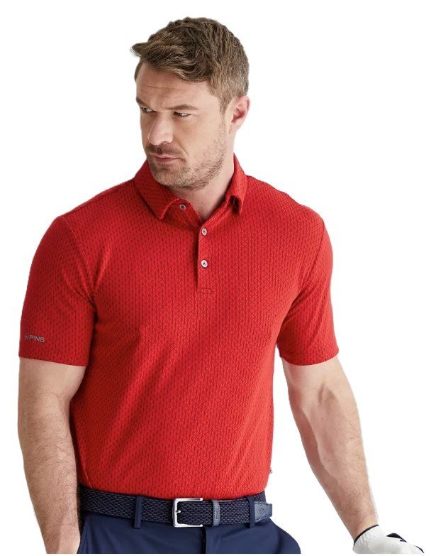 PING Hershel herr polo, rich red multi