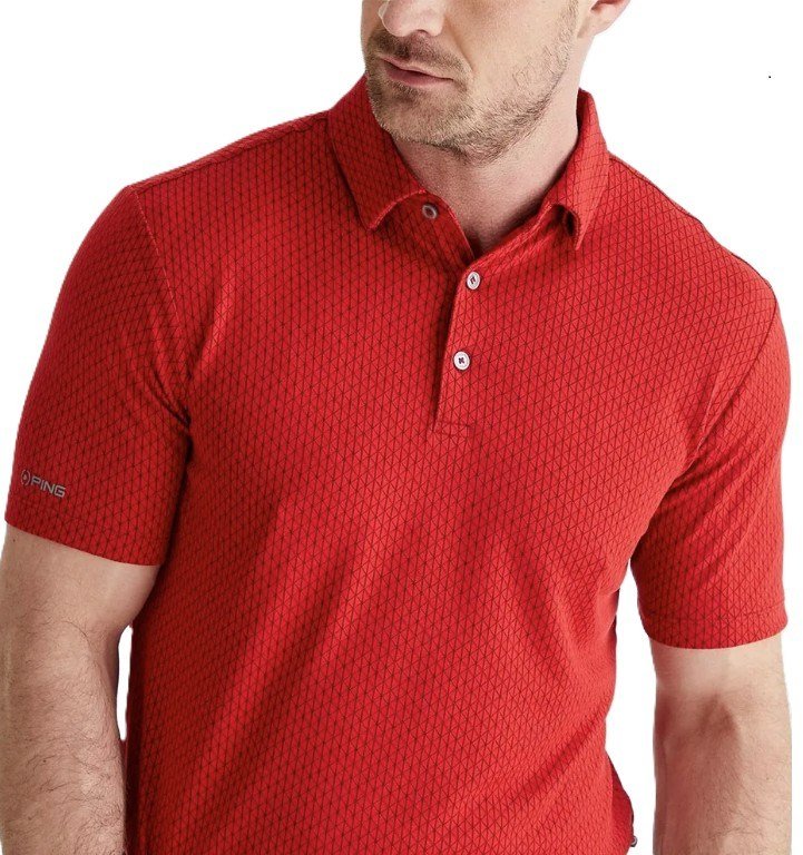 PING Hershel herr polo, rich red multi