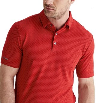 PING Hershel herr polo, rich red multi