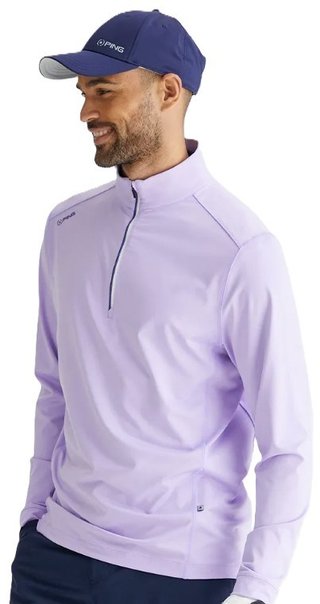 PING Latham Half Zip herr midlayer, purple ash