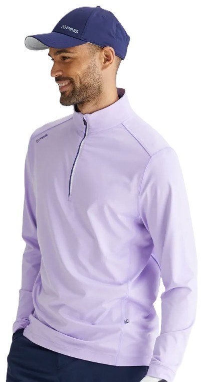PING Latham Half Zip herr midlayer, purple ash