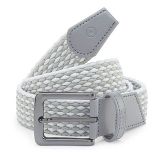 PING Stretch Webbing mens belt, grå/vit